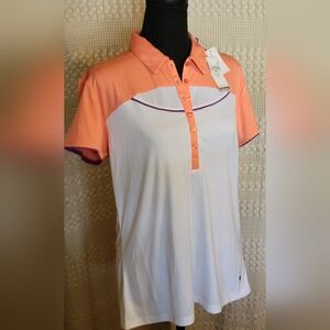 Callaway Women's OptiDri Golf Shirt Fusion Coral Size L